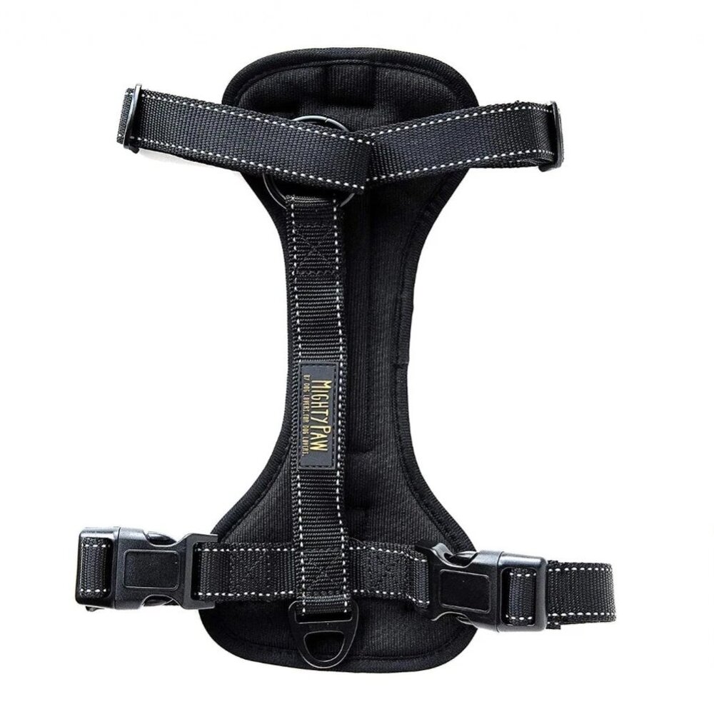 Mighty Paw Adjustable Safety Dog Car Harness - 2 Leash Attachment - Front / back